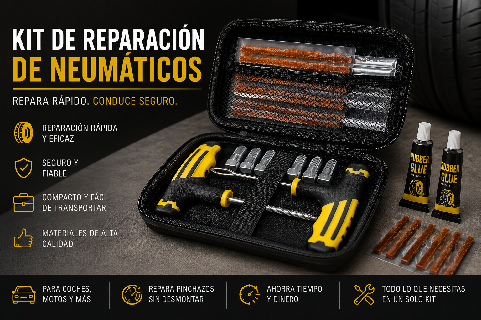 Kit de Reparación de Neumáticos