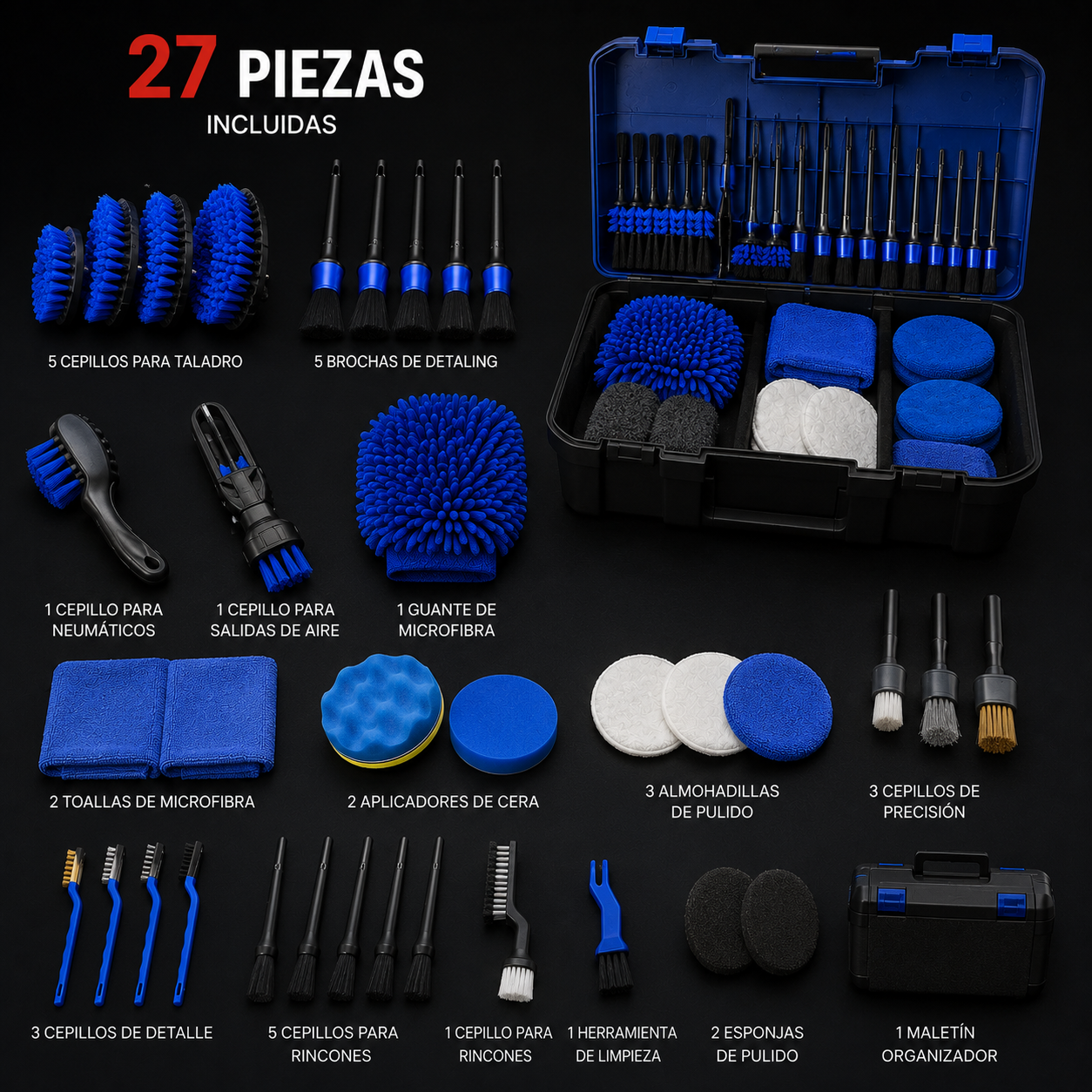 Kit Completo de Detailing Premium – 27 Piezas