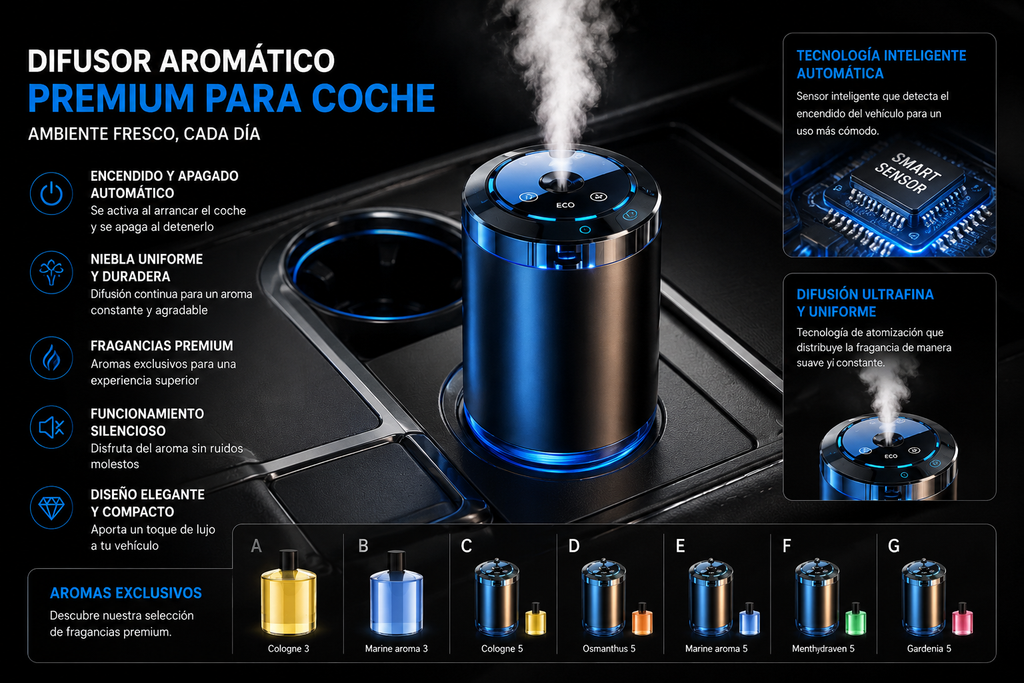 Difusor Aromático Premium para Coche